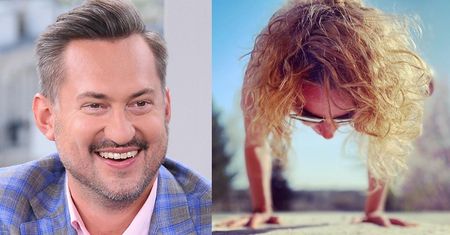 Marcin Prokop żartuje z żony "joginki": "Nie ma nóg i składa się głównie z włosów"