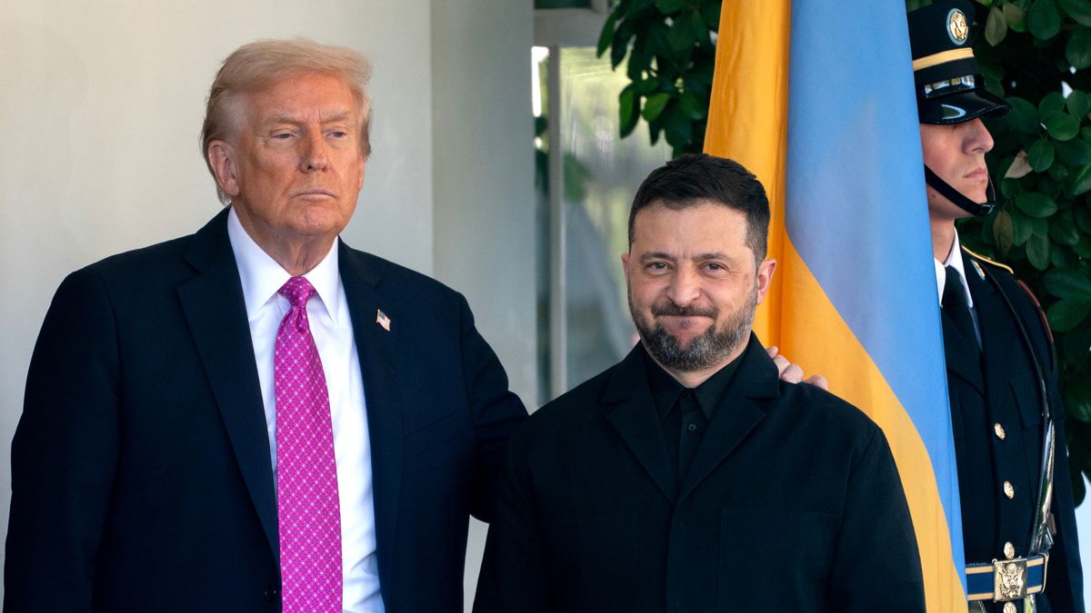 Wołodymy Zełenski i Donald Trump w Białym Domu. Zdjęcie z 17 paź