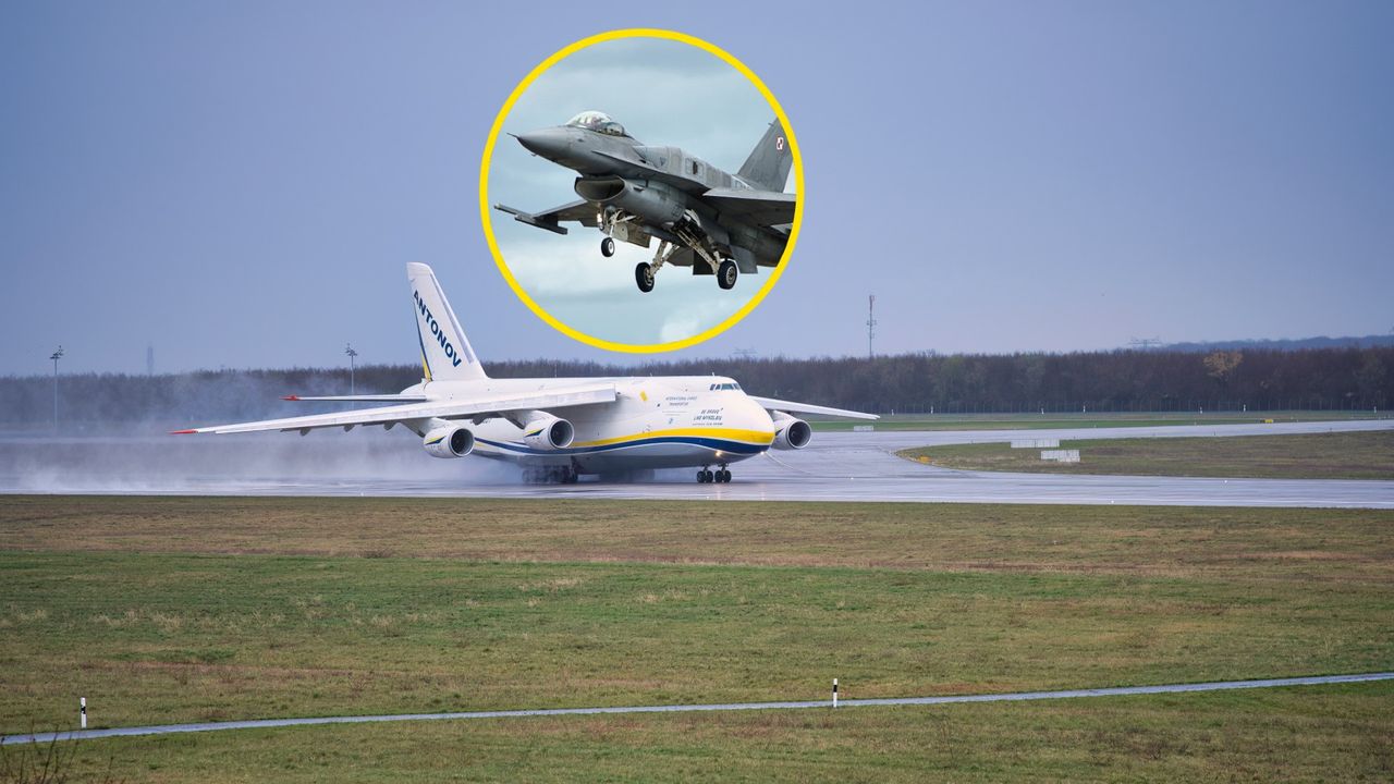 Antonov An-124 i F-16 - zdjęcie poglądowe