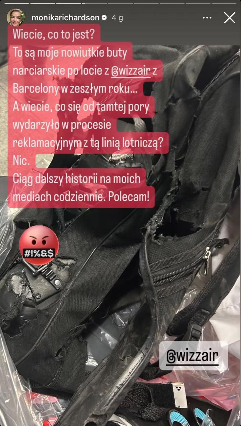 Monika Richardson domaga się uznania reklamacji