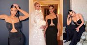 Kim Kardashian w ogniu krytyki za kreację, w której pojawiła się na ślubie Paris Hilton: "BEZGUŚCIE" (ZDJĘCIA)