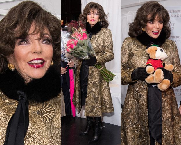 85-letnia Joan Collins olśniewa w złotym płaszczu za 10 tysięcy