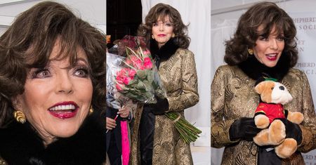 85-letnia Joan Collins olśniewa w złotym płaszczu za 10 tysięcy