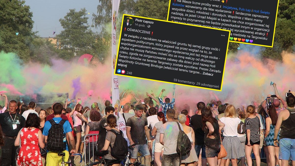 Wokół festiwalu kolorów powstało wielkie zamieszanie