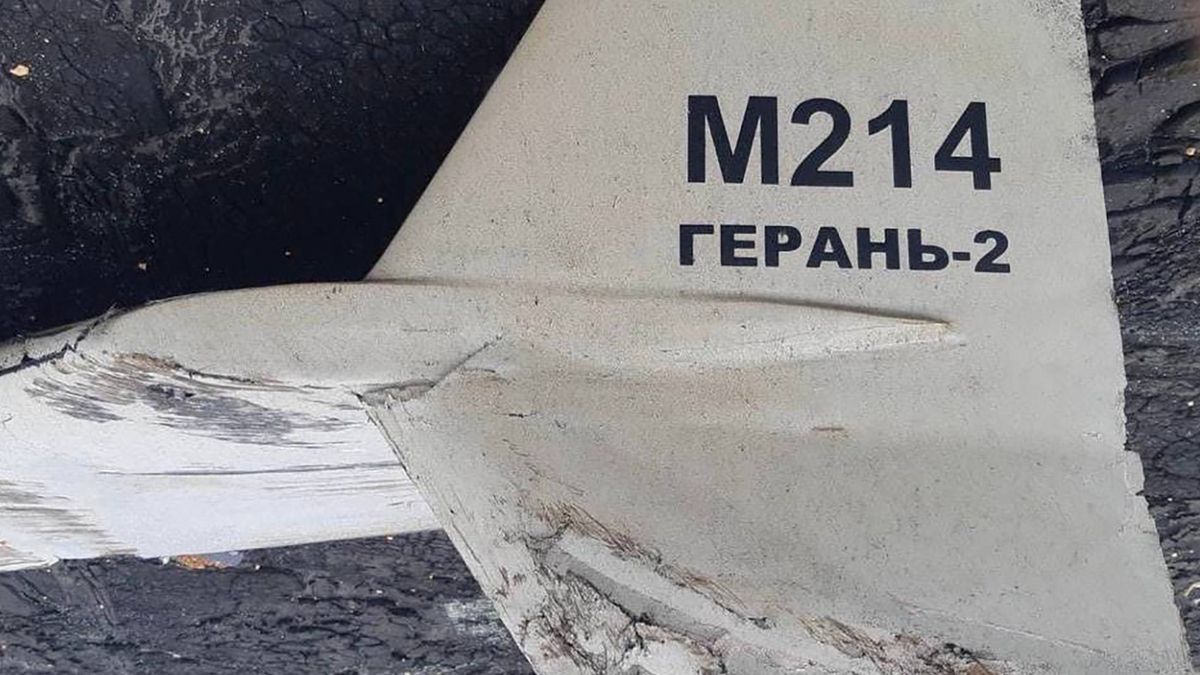 Szczątki irańskiego drona Shahed-136 zestrzelonego nad terytorium Ukrainy