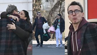 Uzbrojony w gigantycznego pluszaka Maciej Kurzajewski i Lenka Klimentova OBŚCISKUJĄ SIĘ po treningu do "TzG"