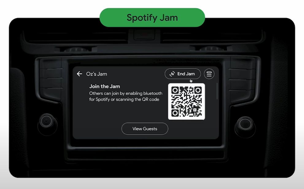 Stopklatka, fragment prezentacji funkcji "Jam" w Androidzie Auto