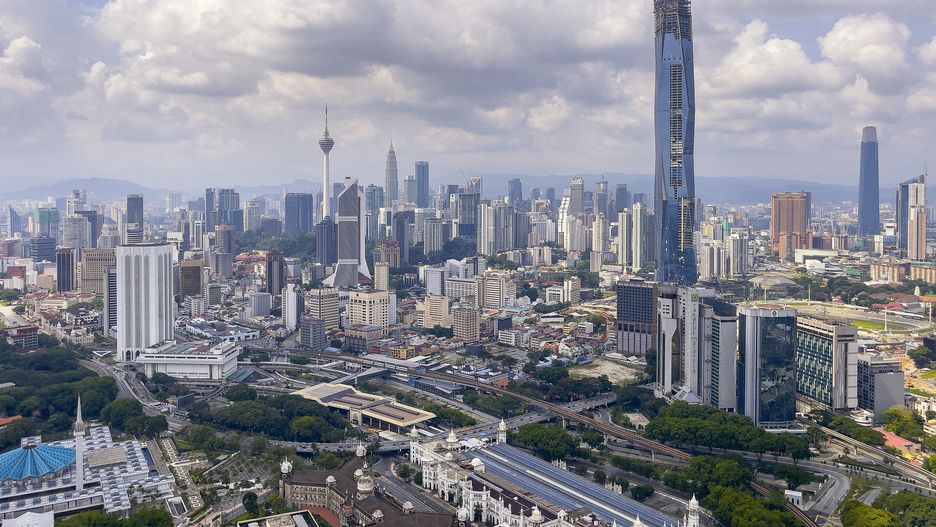 Widok na Kuala Lumpur. Najwyższa z wież to Merdeka 118