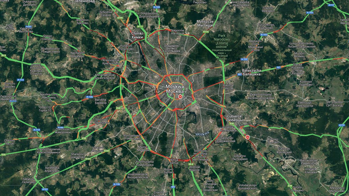 Moskwa na Mapach Google