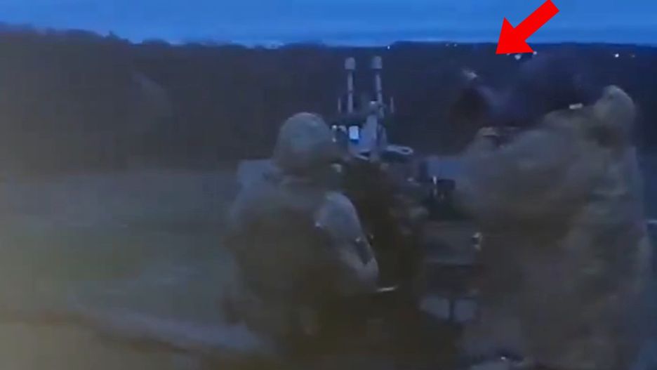 Ukraińcy z karabinem maszynowym i ZU-23-3