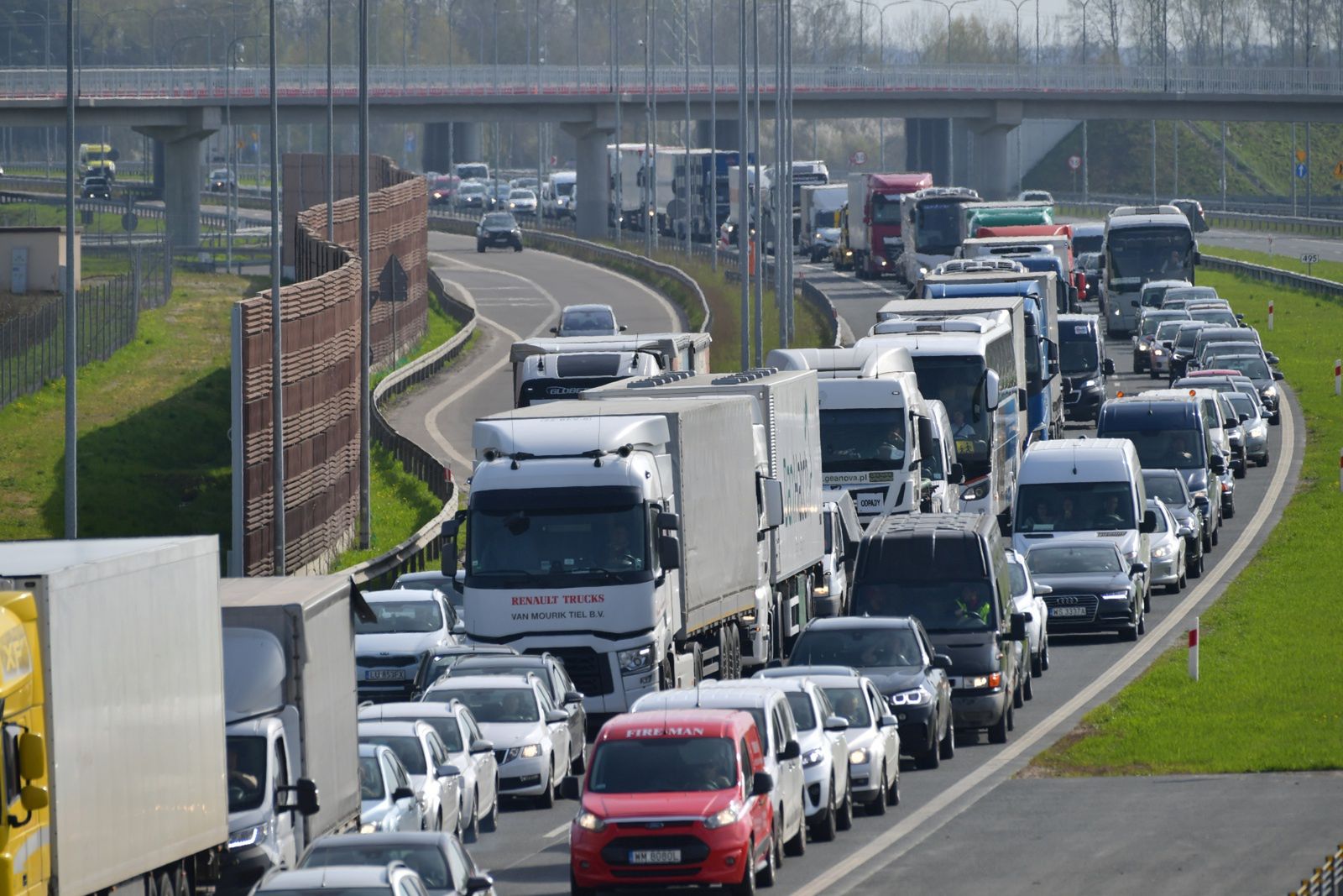 Wypadek na A2 w miejscowości Michałówek