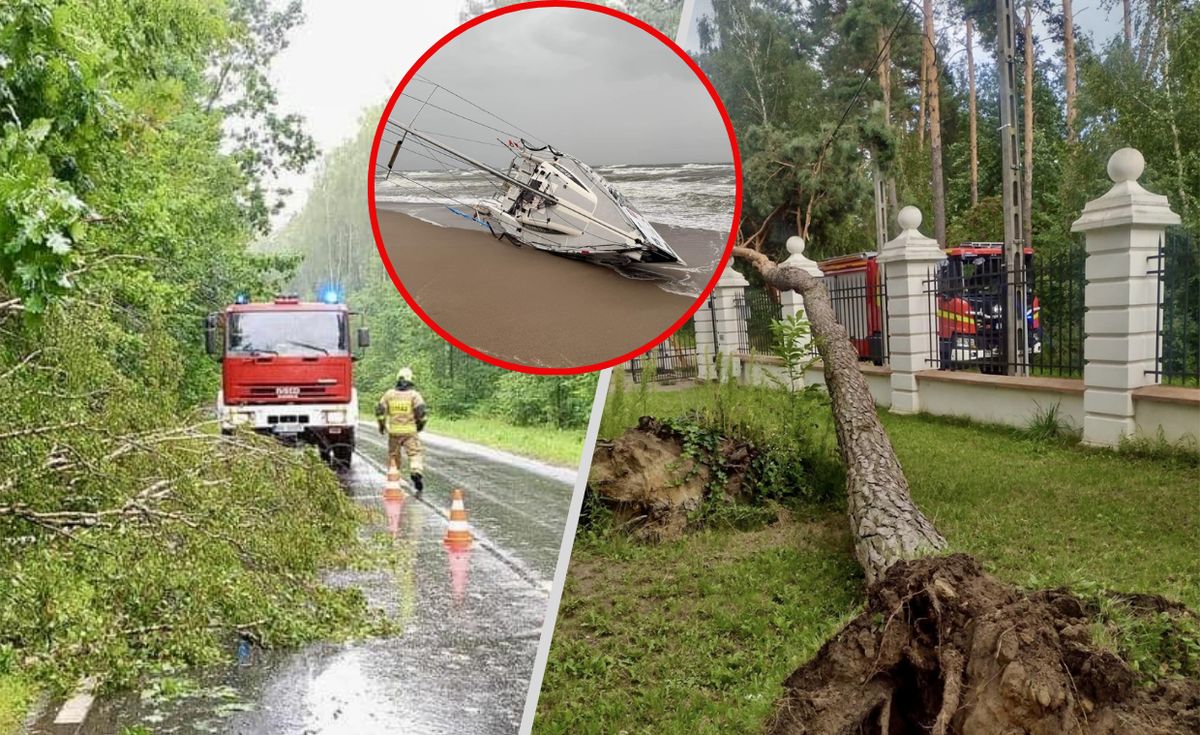 straz pożarna, łowcy burz, silny wiatr, akcja straży pożarnej Linia szkwału nad Polską. Są ofiary śmiertelne