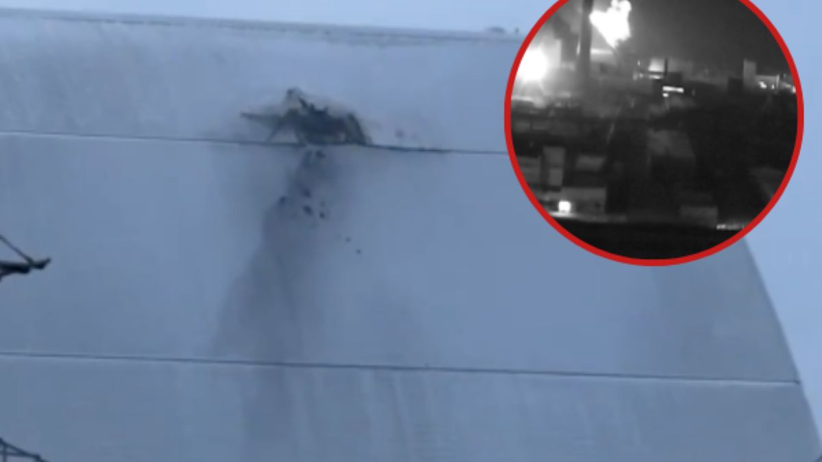 Rosyjski dron uderzył w Sarkofag w Czarnobylu