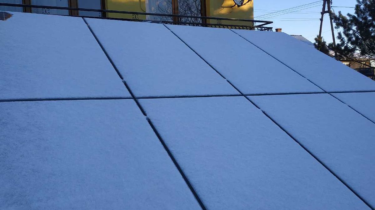 Instalacja fotowoltaiczna, śnieg