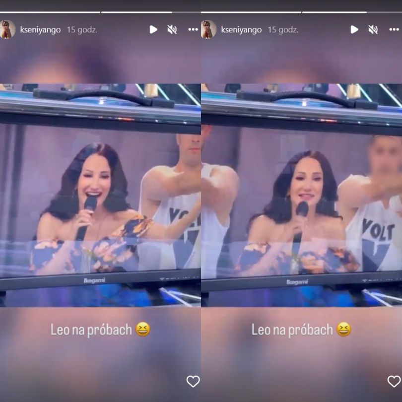 Justyna Steczkowska i Leon Myszkowski podczas prób przed koncertem w Opolu