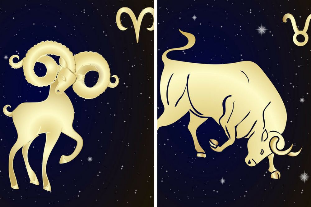 Wizerunki znaków zodiaku - Barana i Byka