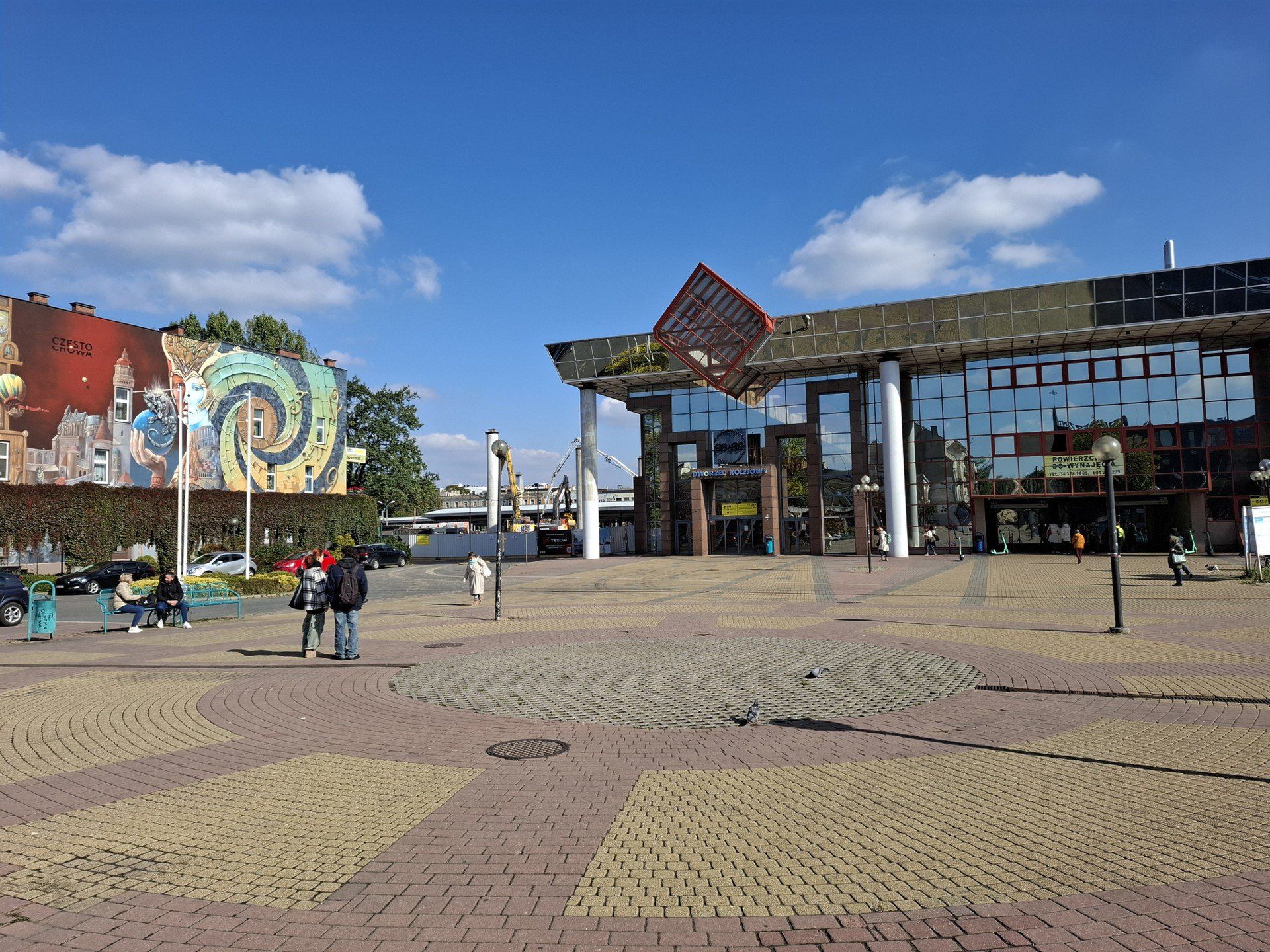 Wyburzanie dworca PKP Częstochowa Osobowa w październiku 2025 roku