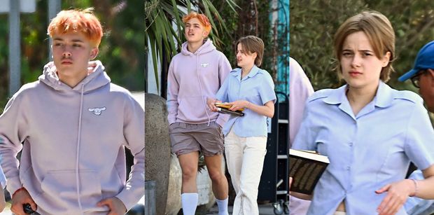 Zaabsorbowani codziennością Vivienne i Knox Jolie-Pitt szwendają się po ulicach Santa Monica. Niedługo stuknie im 18-stka (ZDJĘCIA)