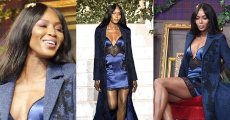 46-letnia Naomi Campbell w bieliźnie na wybiegu