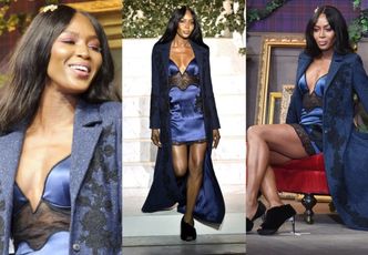 46-letnia Naomi Campbell w bieliźnie na wybiegu