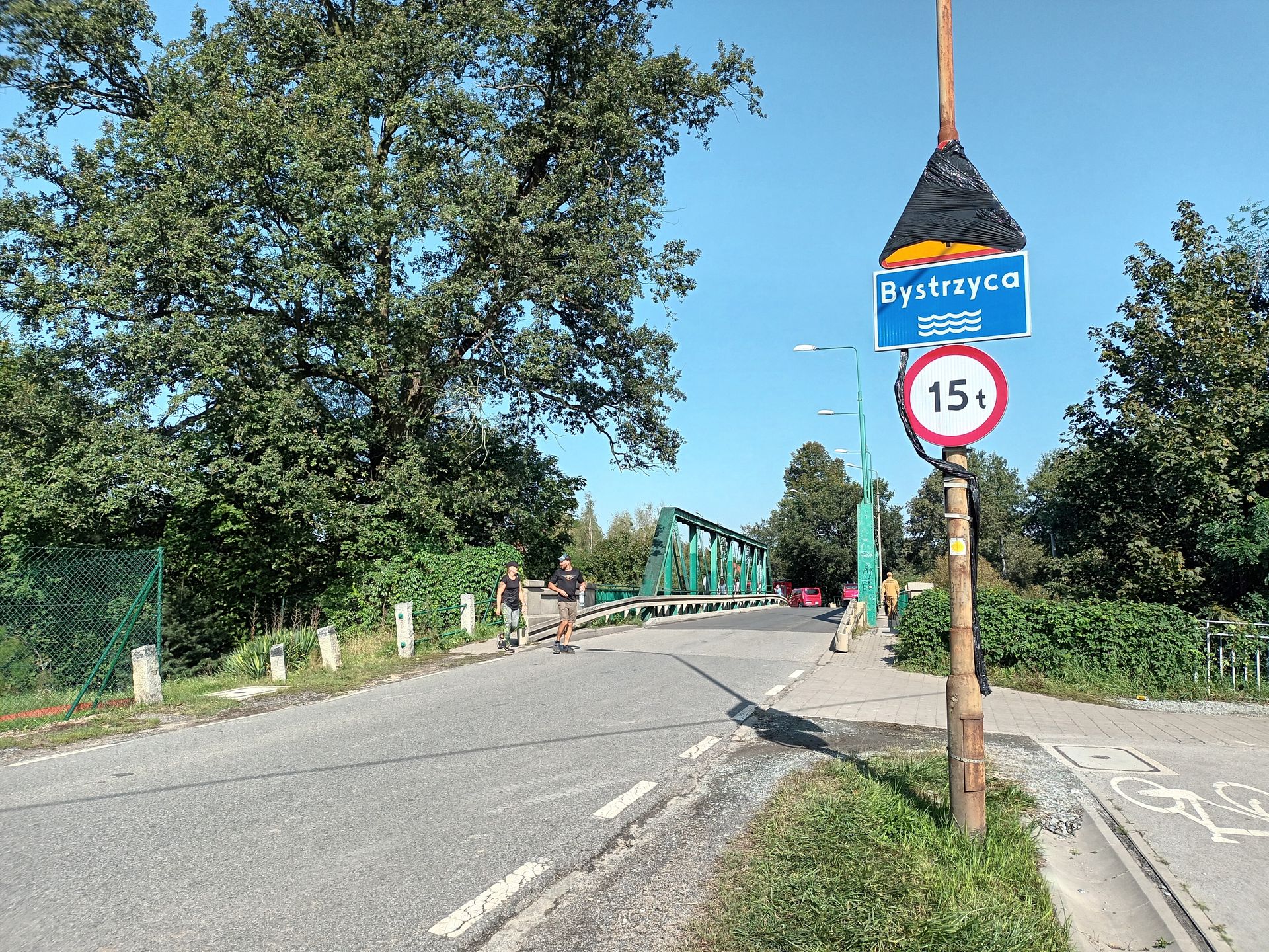 Most Marszowicki nad Bystrzycą. Zdjęcie z 17 września