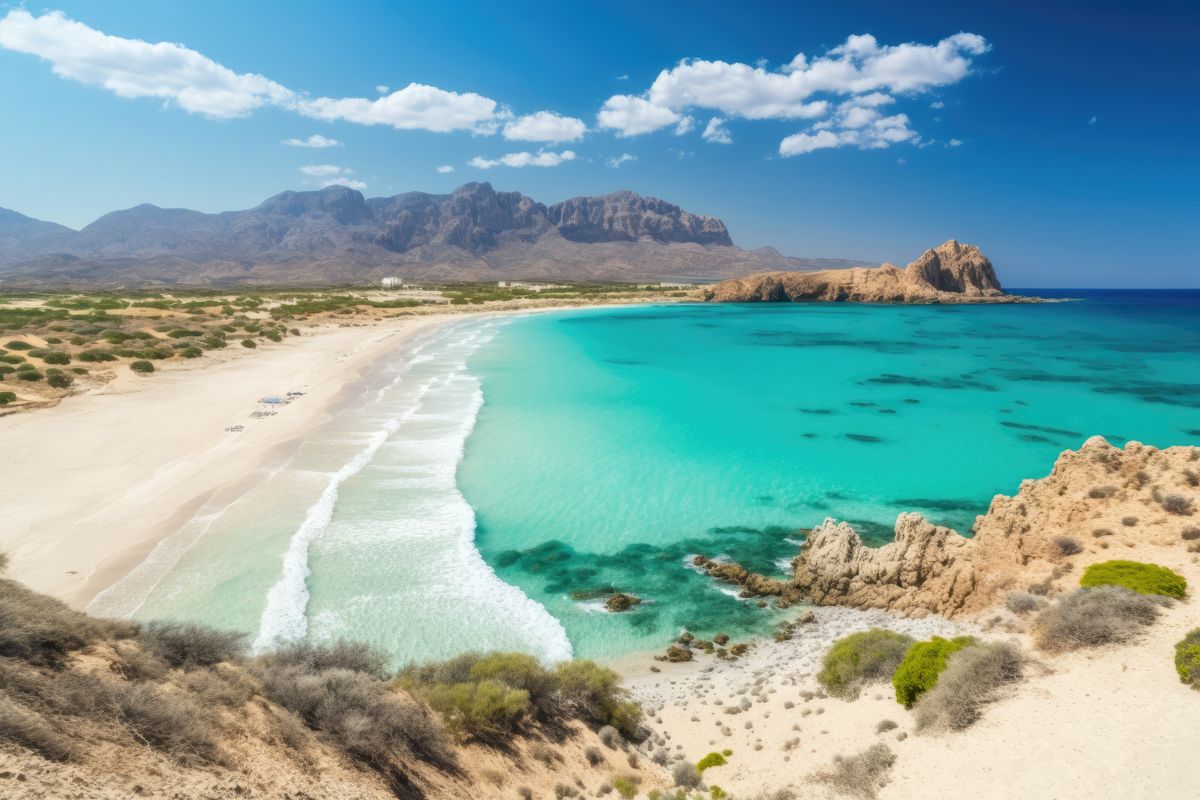 Plaże Krety urzekają delikatnym piaskiem na plażach i turkusową wodą