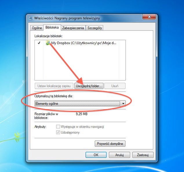 Jak dodać przycisk "Mój DropBox" w menu Start Windows 7? 3