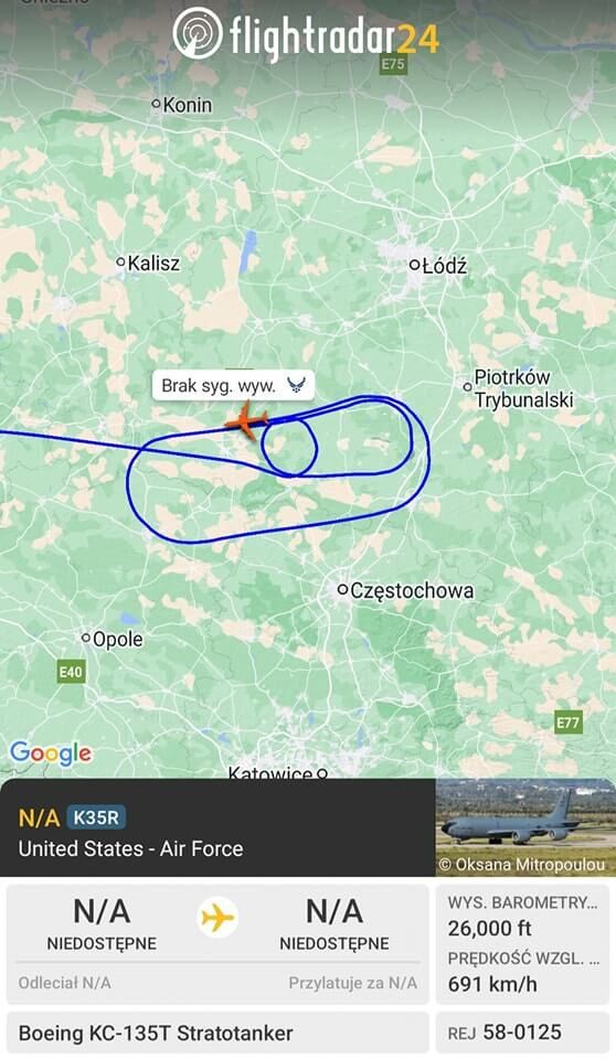 Samolot NATO nad Polską
