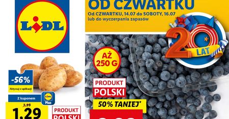 Lidl nowa gazetka 14.07-16.07. Promocje w Lidlu od czwartku 14 lipca