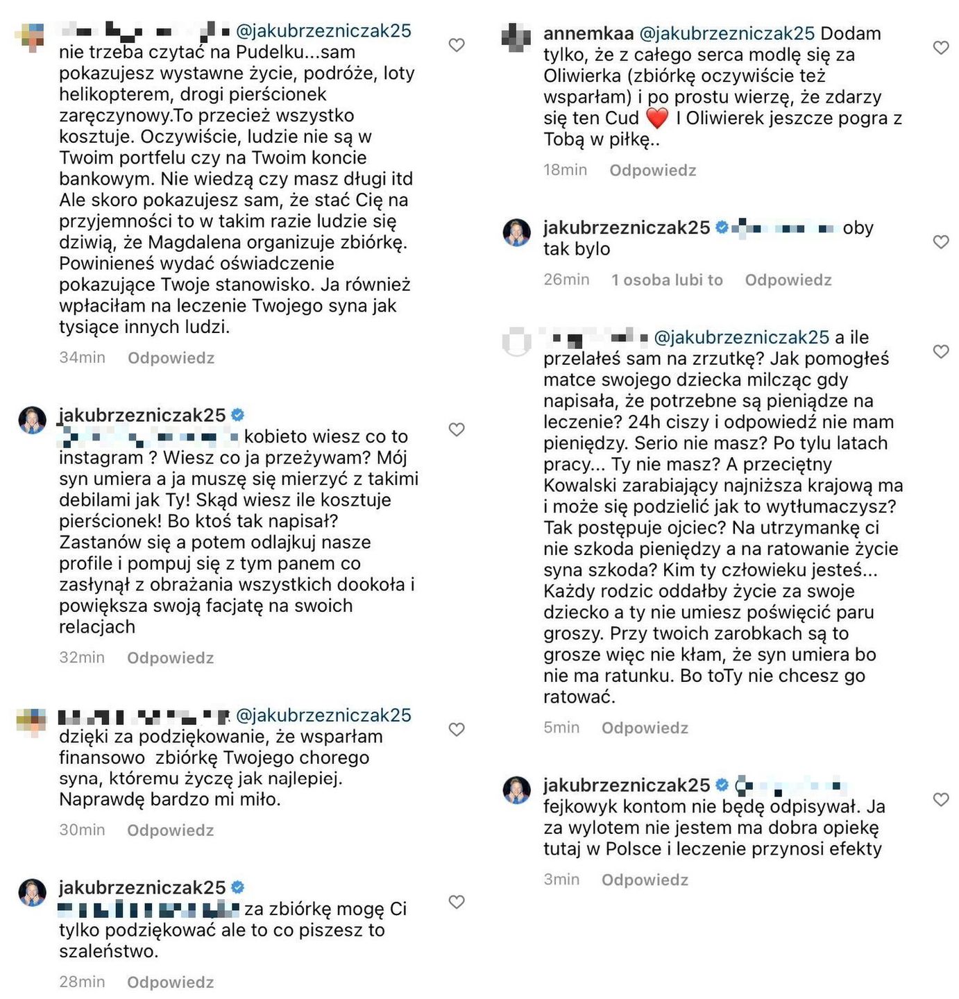 Jakub Rzeźniczak komentuje sprawę syna
