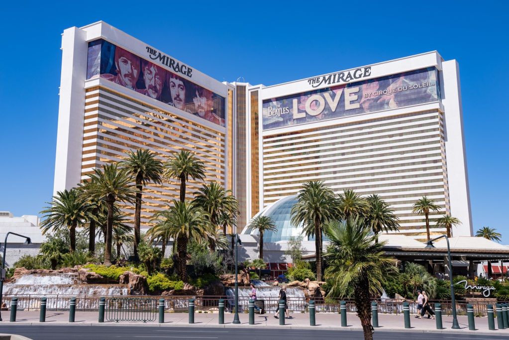 The Mirage is an icon of Las Vegas, and its signature feature is the volcano in front of the hotel.