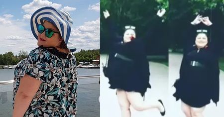 Dominika Gwit tańczy jezioro łabędzie w śląskim parku