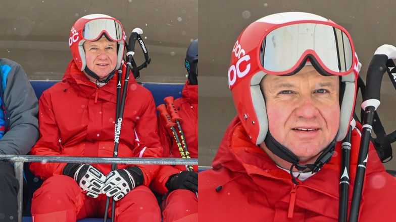 Andrzej Duda na nartach