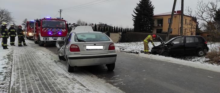 Wypadek drogowy w miejscowości Chobrzany [Galeria zdjęć]