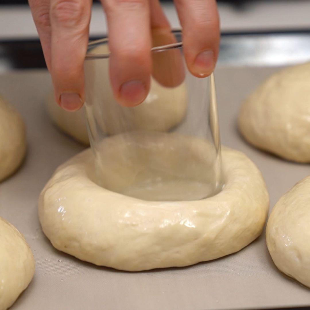 To fill yeast rolls, you need to make a depression beforehand.