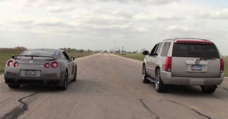 Nissan GT-R vs. Cadillac Escalade - bez szans? [wideo]