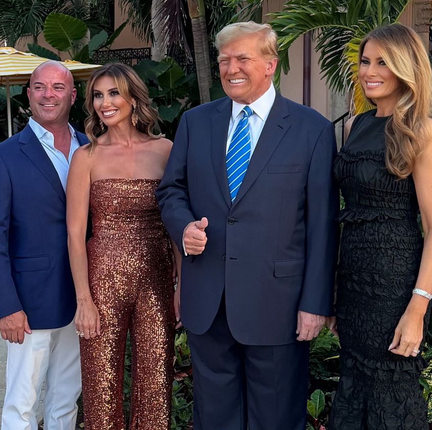 Donald i Melania Trump na przyjęciu urodzinowym Aliny Habby