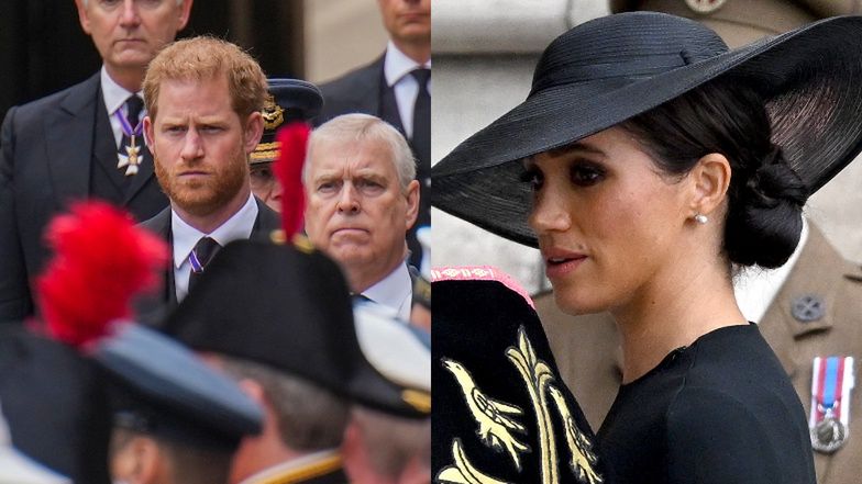 Meghan Markle i książę Harry przybywają na pogrzeb królowej Elżbiety II (ZDJĘCIA)