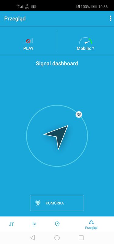 OpenSignal, kompas wskazujący najlepszy nadajnik
