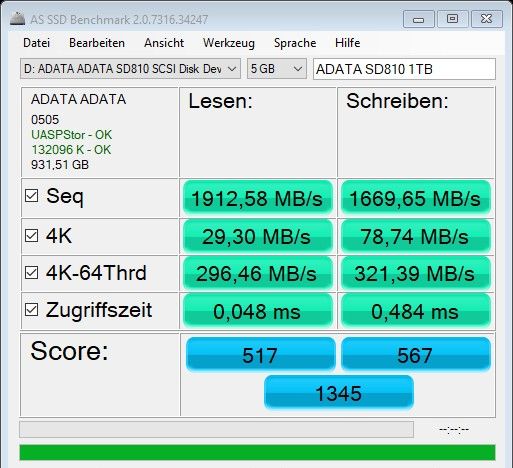 AS SSD Benchmark