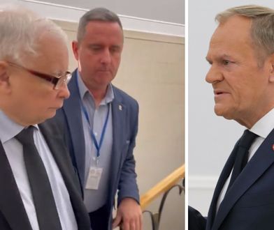 Szedł z Kaczyńskim. Odpowiedział za niego na pytanie o Tuska