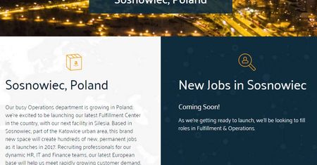 Amazon otworzy w Polsce piąte centrum logistyczne