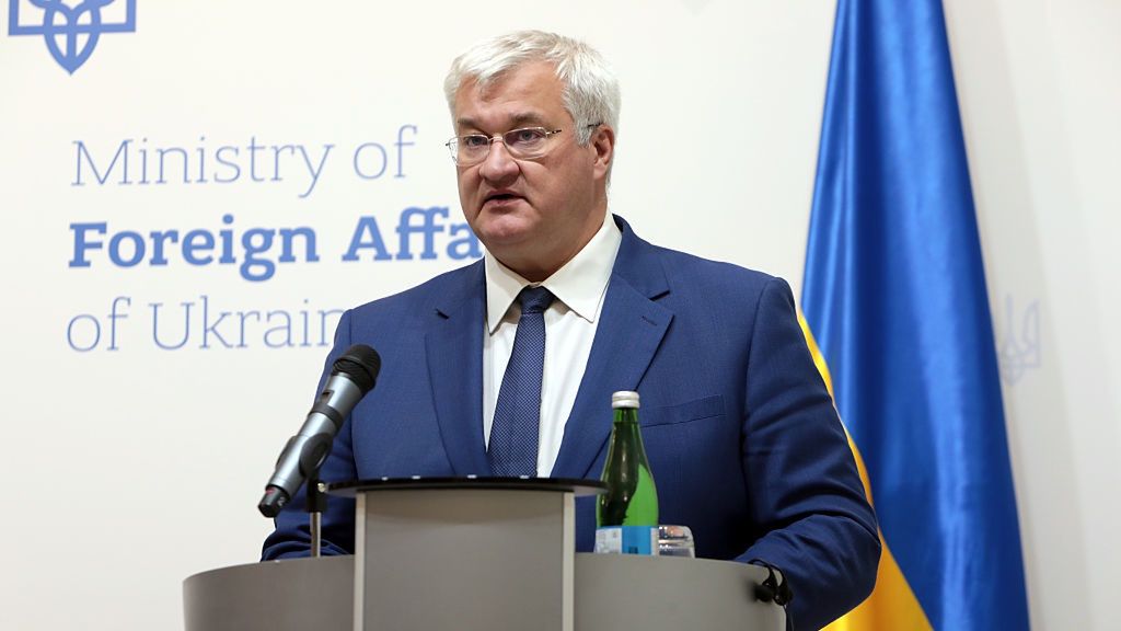 Joint press conference of Foreign Ministers of Ukraine and Czech Republic in Kyiv
Foreign Minister of Ukraine Andrii Sybiha is pictured during a joint press conference with Foreign Minister of the Czech Republic Jan Lipavsky in Kyiv, Ukraine, on August 12, 2025 (Photo by Hennadii Minchenko/Ukrinform/NurPhoto via Getty Images). NO USE RUSSIA. NO USE BELARUS.
NurPhoto
international relations, Kyiv, Ukraine diplomacy, Czech news, diplomatic relations, NurPhoto, media, foreign policy, government officials, political meeting, political leaders, One Person, Ukraine, Hennadii Minchenko, Foreign Minister, politics, Ukrinform, Human Interest, NO USE RUSSIA, August 12, state affairs., 2025, Andrii Sybiha, official visit, bilateral talks, press conference, minister, European Union, Ministry of Foreign Affairs, NO USE BELARUS, Waist Up, Czech diplomacy, Ukraine-Czech relations, Eastern Europe, Human Interest, Czech Republic, international cooperation, joint statement, Jan Lipavsky, media coverage, Ukraine news, political dialogue