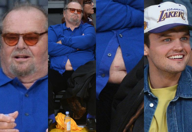 Jack Nicholson bawi się z synem na meczu LA Lakers