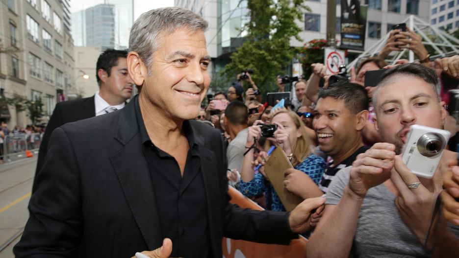 Executive Producer George Clooney seen at The Toronto International Film Festival's special presentation of Warner Bros. Pictures' drama OUR BRAND IS CRISIS, co-hosted by Audi, on Friday, September 11, 2015, in Toronto, CAN. (Photo by Eric Charbonneau/Getty Images for Warner Bros.)