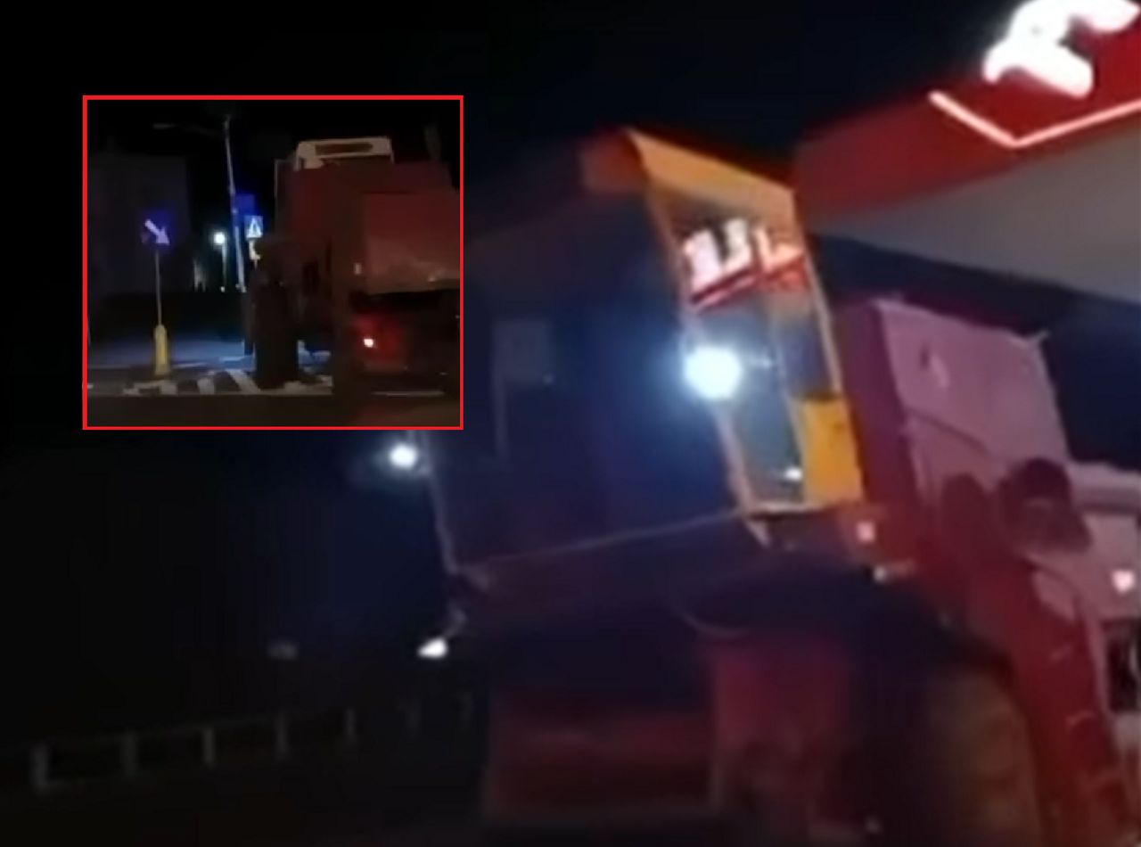 Dziki rajd kombajnem. Zniszczył scenę na dożynkach. Reakcja policji