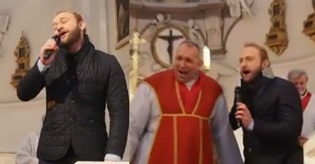 Borys Szyc śpiewa w kościele!