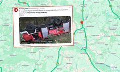 Wypadek strażaków z Wojskowej Straży Pożarnej