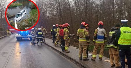 Groźne sceny nad Wartą. Auto wpadło do rzeki