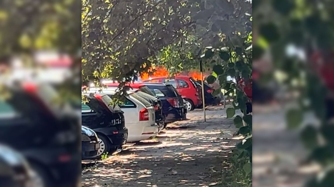 Pożar samochodu przy ul. Fantastycznej w Lublinie